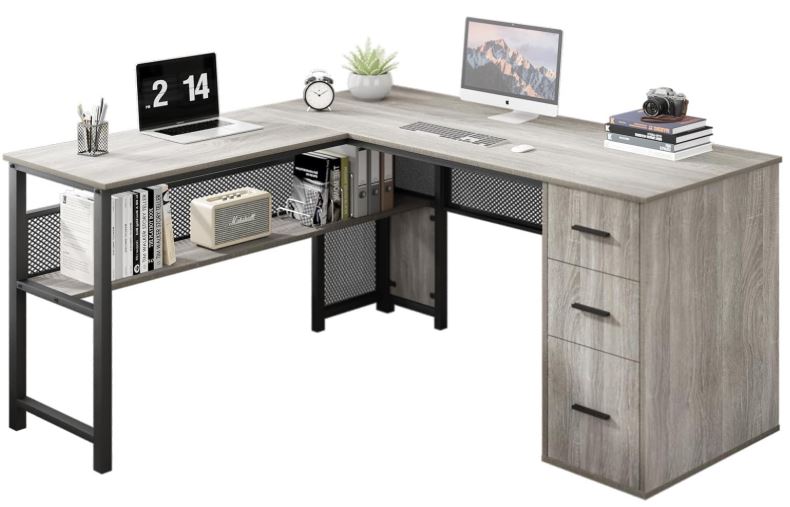 ergomax l shape modern large home office desk