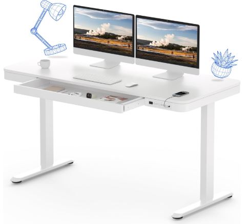 flexispot standing desk for home office with drawers