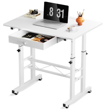 gtplayer standing desk for small room with drawers