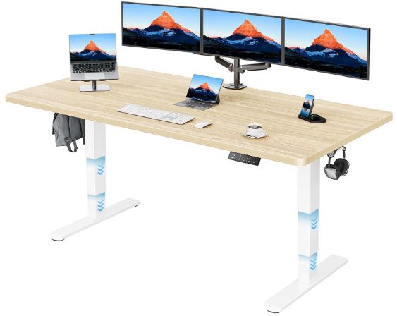 huanuo standing desk converter for 3 monitors