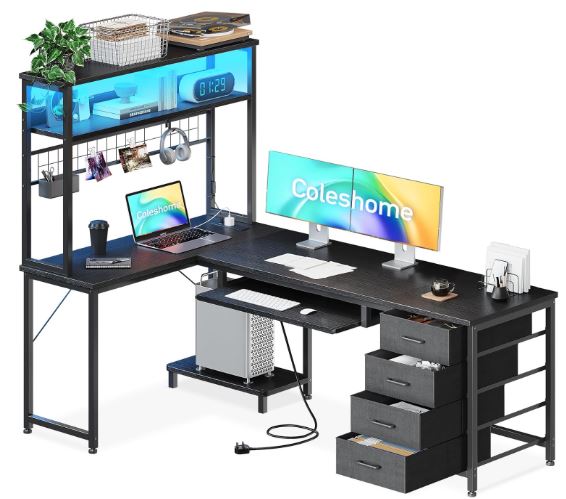 immersive home office desk with storage