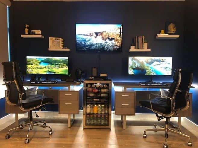 aesthetic couple gamer setup