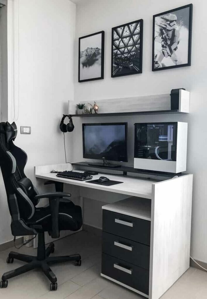 aesthetic gaming setup in a small space 708x1024 1
