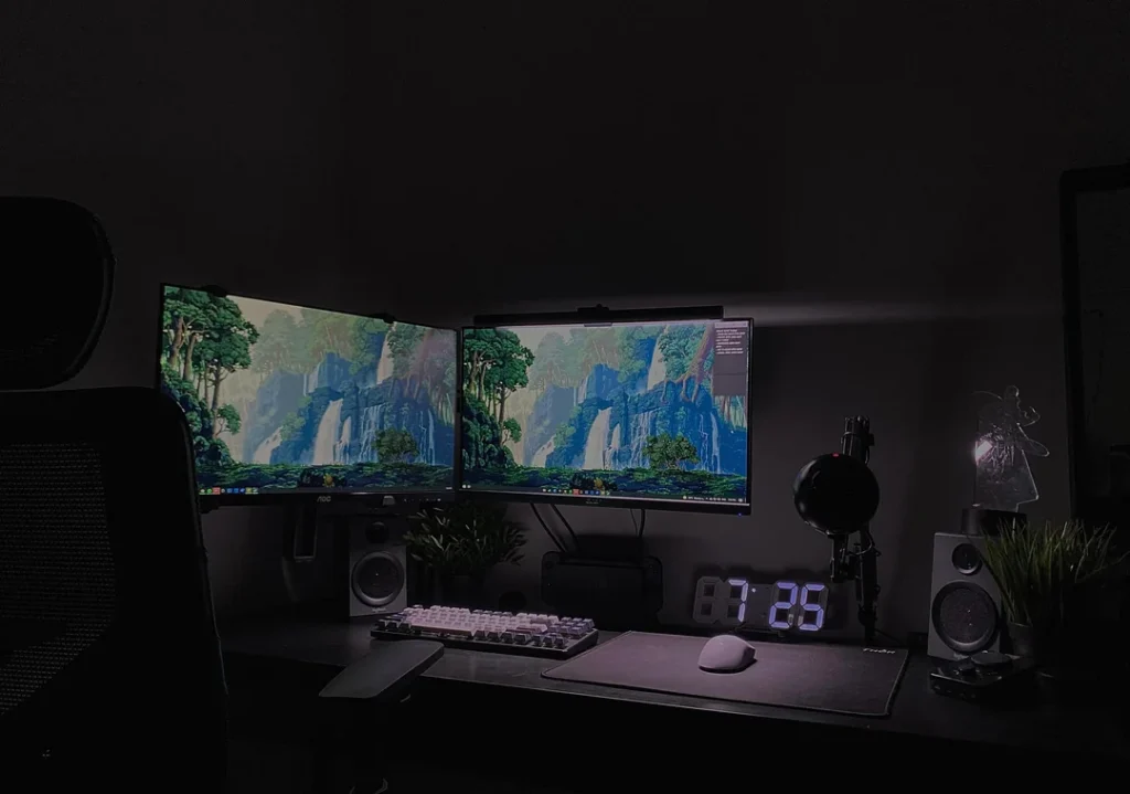 budget gaming desk setup that still looks pro