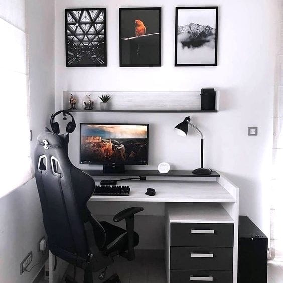corner desk gaming setup ideas