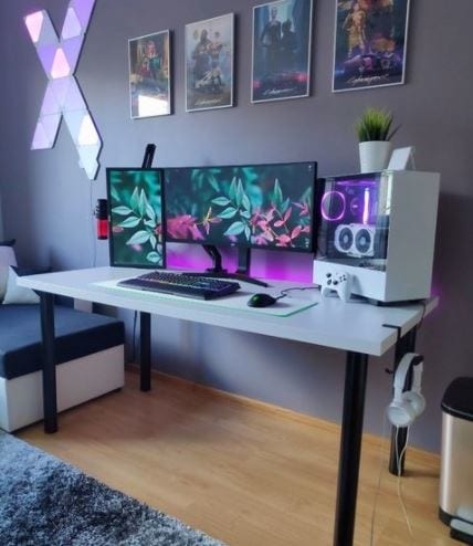 poster inspired gaming setup